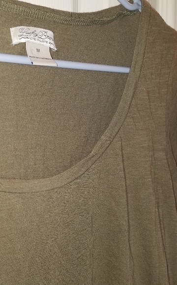 Lucky Brand moss shirt cap sleeve - Picture 2 of 4